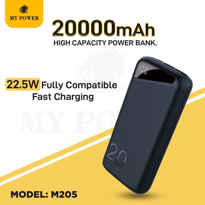 My Power Powerbank, Mypower 20000mah M205 Fast Charing PD Q.C 3.0 22.5w Fully Compatible Powerbank