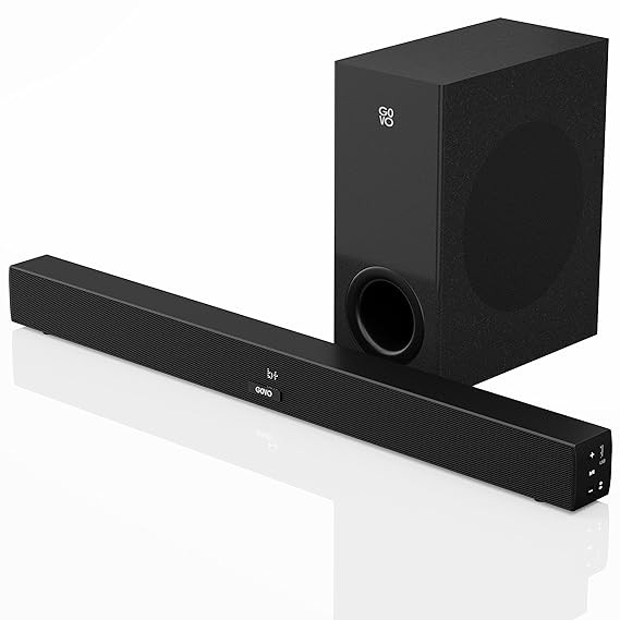 GOVO GOSURROUND 610 100 Watt 2.1 Channel with HDMI & LED Display Wireless Bluetooth Soundbar (Platinum Black)