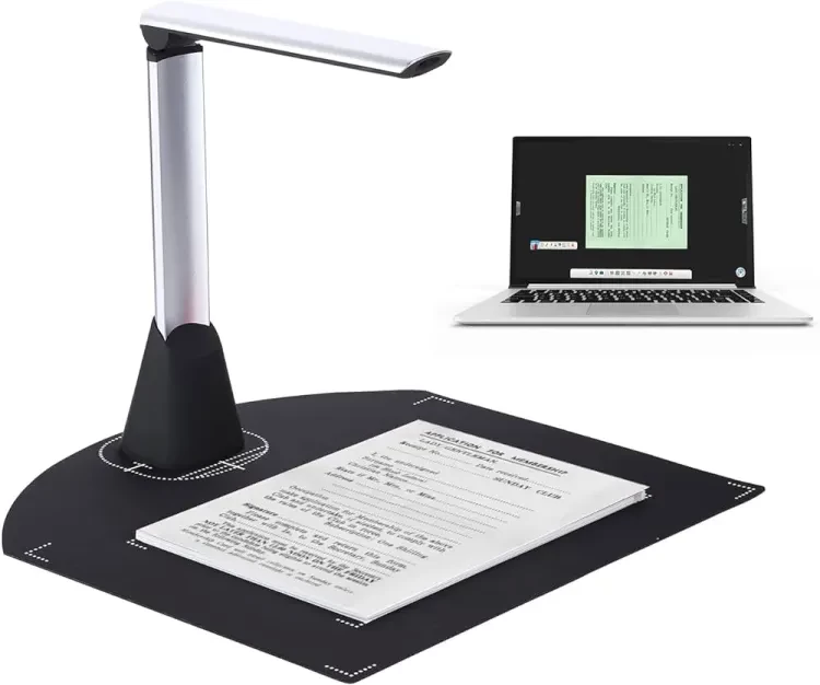 Riotouch DN-180 Document Camera Scanner (8MP Camera | A4 Paper Size | Embedded LED | Zoom | USB-B Connection)