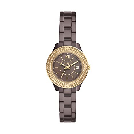 Fossil Stella Brown Analog Water Resistant Watch CE1122, Measures seconds