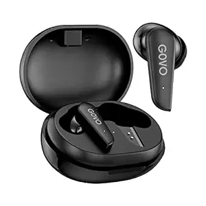 GOVO GOBUDS 400 True Wireless in Ear Earbuds with Mic, ENC, 25H Playtime, Fast Charge, Gaming Mode, Bluetooth V5.3, IPX4,Type C, Super Bass & Touch (Platinum Black)