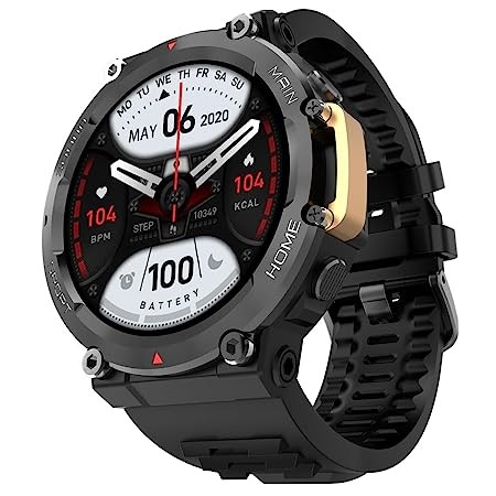 Fire-Boltt Artillery 1.5” HD Display Smart Watch, Shockproof Design, Rugged Looks, Motion Sensor Gaming, 320 mAh Battery, Bluetooth Calling, 100+ Sports Modes, Health Suite, Inbuilt Games (Black)