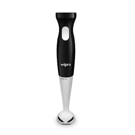 Wipro FB101 Hand Blender 300 Watt(Plastic Stem) with DC Motor| Low noise & Super Fast operation|Two in one blade-Churn, Whip,Blend &Whisk|Sleek & Ergonomic|Hanging Hook