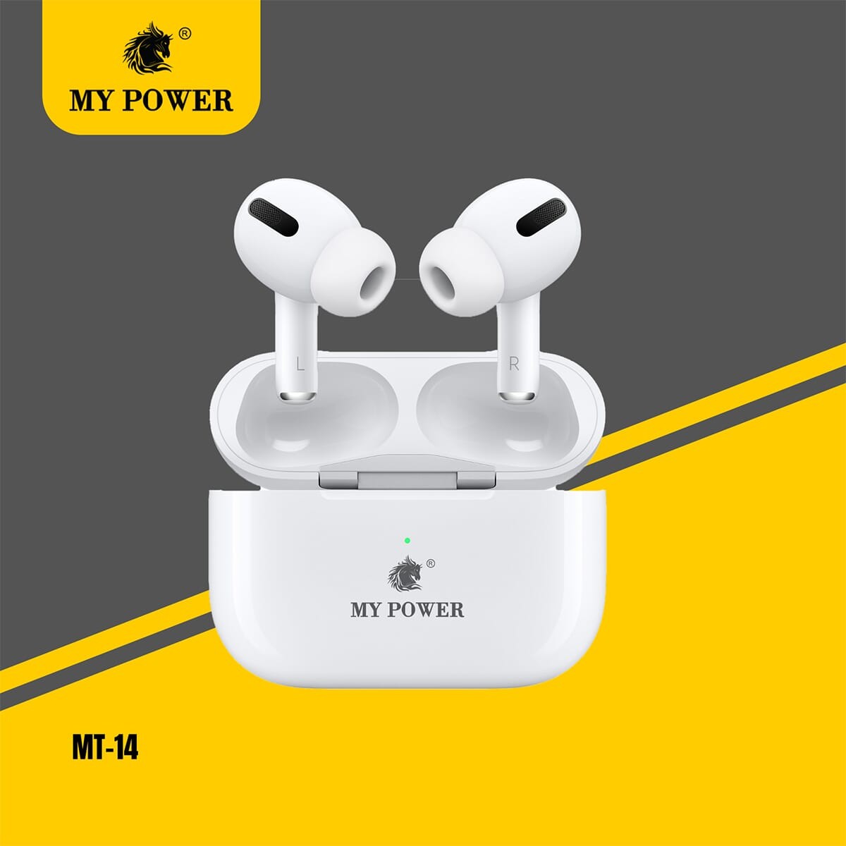 Mypower wireless Earbuds Best quality Highbase Bluetooth Handsfree earpods pro Mt14 for all device.