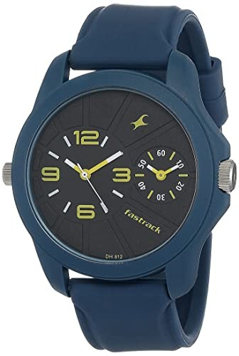 Fastrack Two Timers Analog Black Dial Men's Watch-NN38042PP03/NP38042PP03