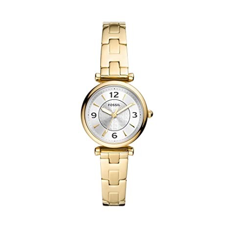 Fossil Carlie Analog Silver Dial Women's Stainless steel Watch-ES5203, Water Resistant