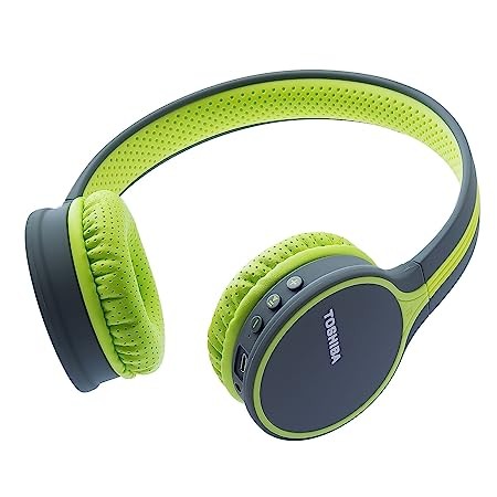 TOSHIBA Wireless Head Phones with Mic(RZE-BT180H Green)