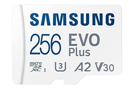 Samsung EVO Plus 256GB microSDXC UHS-I U3 130MB/s Full HD & 4K UHD Memory Card with Adapter (MB-MC256KA)