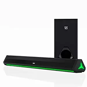 GOVO GOSURROUND 900 | 200W Soundbar | 2.1 Channel Home Theatre | Deep Bass from 6.5” Subwoofer | BT v5.3, HDMI, AUX, USB Connectivity | 4 EQ Modes | Sleek Remote & LED Lights+Display (Platinum Black)