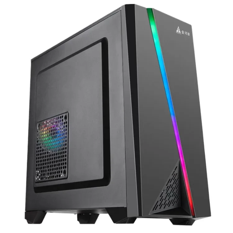 Golden Field 3320B PC Case (M-ATX MB Support | Front RGB LED Strip | Support 265mm GPU Length | with Goldkist 450W Power Supply)