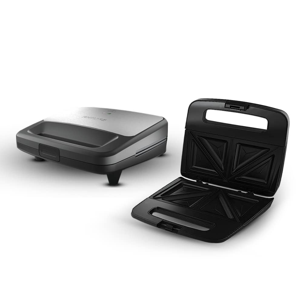 Philips Domestic Appliances HD2288/00 XL Sized Sandwich Maker Black with Metallic Finish