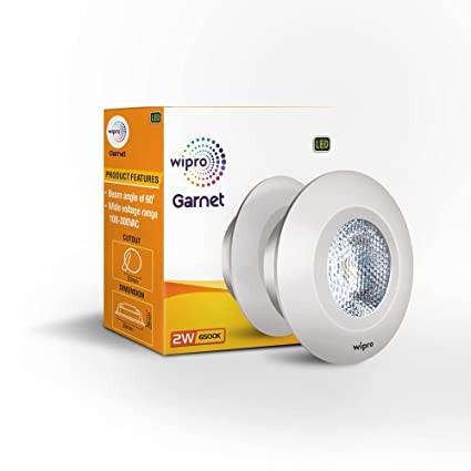 wipro 2w intergrated Spotlight 6500k(Pack of 3)