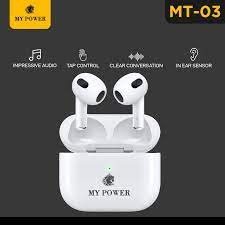 My Power Earbuds Mt03, Bluetooth Earphone, Wireless Earphone, Wireless Earbuds