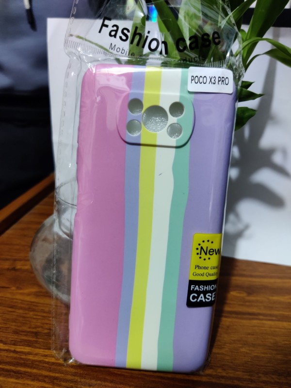 Rainbow Silicon Cover For Poco X3/ Poco X3 Pro