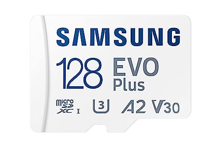 Samsung EVO Plus 128GB microSDXC UHS-I U3 130MB/s Full HD & 4K UHD Memory Card with Adapter (MB-MC128KA)