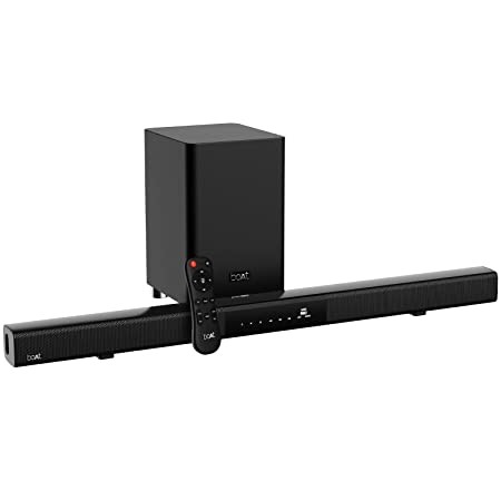 boAt Aavante Bar 1750 2.1 Channel Bluetooth Soundbar with 120W RMS Signature Sound, Wireless Subwoofer, Multi-Compatibility Modes, Touch Control Panel(Premium Black)