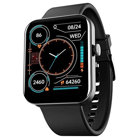 boAt Wave Leap Call with 1.83" HD Display, Advanced Bluetooth Calling, Multiple Watch Faces, Multi-Sports Modes, IP68, HR & SpO2, Metallic Design, Weather Forecasts(Active Black)