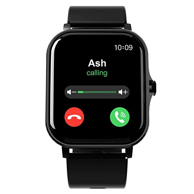 Hammer Ace 1.69" Bluetooth Calling Smart Watch with Call Function Dial Pad, Speaker, SpO2, HR, Sleep Monitor, Multiple Sports Mode (Black)