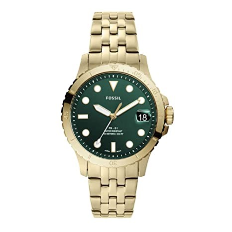 Fossil Fb-01 Analog Green Dial Women's Stainless steel Watch-ES4746, Water Resistant