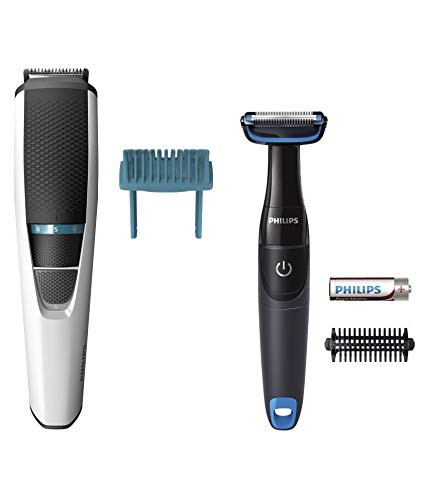 Philips Cordless Grooming Kit - Trimmer + Body Grooming (White)