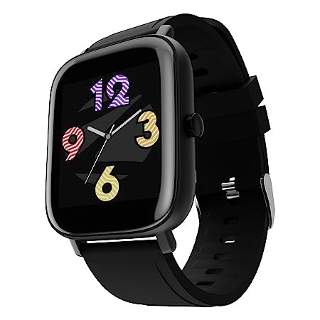 ZEBRONICS FIT180CH Smart Watch, IP68 Waterproof, 12 Sports Modes, 1.39" (3.55cm) Display, Unisex Design, Heart Rate, SpO2, BP, SMS Text Call Notifications and Customizable Watch Faces (Black)
