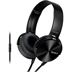 Sony Extra Bass MDR-XB450AP On-Ear Wired Headphones with Mic (Black)