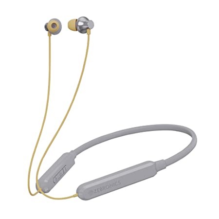 ZEBRONICS Jumbo LITE with 70 Hours Backup, Bluetooth v5.2 Wireless in Ear Neckband, Fast Charging, ENC Calling, Gaming Mode (Upto 50ms), Voice Assistant, Dual Pairing, Splash Proof, and Type C (Grey)
