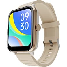 Zebronics DRIP Smart Watch with Bluetooth Calling, 4.3cm (1.69"), 10 built-in & 100+ Watch Faces, 100+ Sport Modes, 4 built-in Games, Voice Assistant, 8 Menu UI, Fitness Health & Sleep Tracker (Beige)