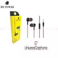 My Power E7 Earphone, Inear Handsfree, High Bass Stereo