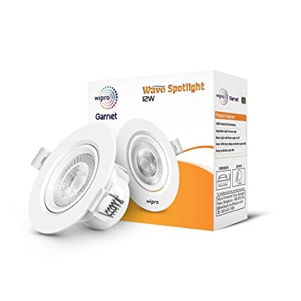 wipro Garnet 12w LED Wave Spotlight, Coolwhite (Pack of 1)